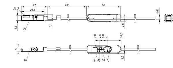 磁敏氣缸傳感器 BMF 235K-H-PO-C-A2-PU-02