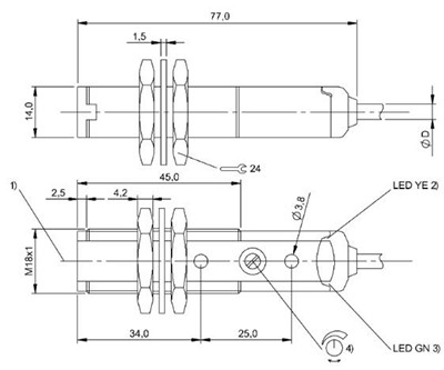 光電傳感器 BLE 18KF-NA-1PP-C-02