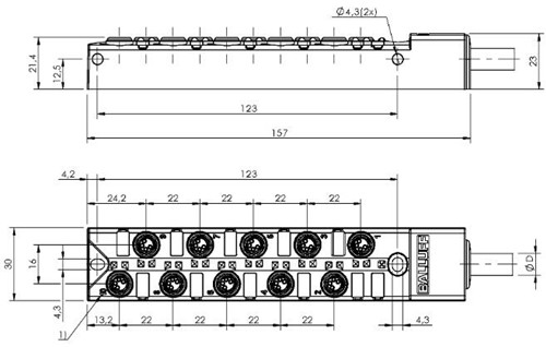 被動式分配器 BPI AM3040-5K-B0-KPXP0-030