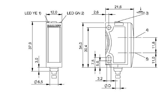 光電距離傳感器 BOD 6K-RA03-02