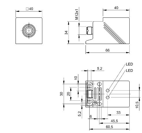 安全傳感器 BES Q40ZU-PFC15B-S04G-D12