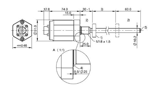 磁致伸縮傳感器 BTL5-Q1251-M0152-B-S140