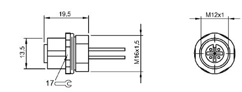 法蘭插接器 BCC M455-0000-1A-RM020-020