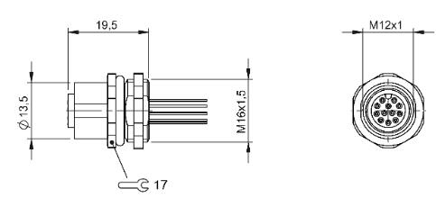 法蘭插接器 BCC M45C-0000-1A-RM081-020
