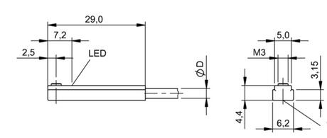 磁敏氣缸傳感器 BMF 307K-NO-C-2-PU-02