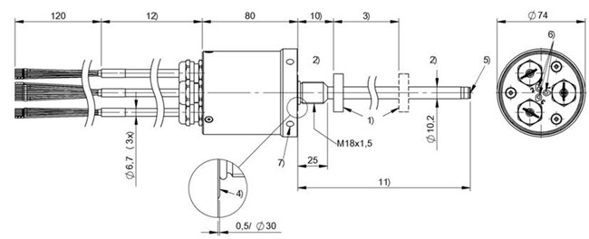 磁致伸縮傳感器 BTL7-E504-M0150-TB2-KA05