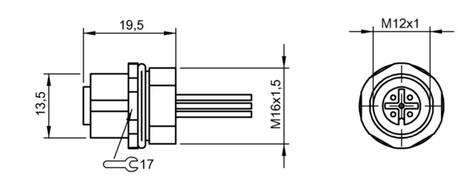 法蘭插接器 BCC M455-0000-1A-RM014-015