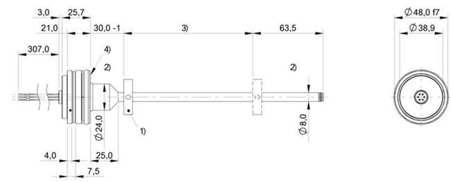 磁致伸縮傳感器 BTL6-P510-M0040-E28-LA00，3