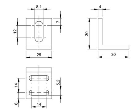 通用型支架 BES 08-HW-1/BES 08-HW-4/BES 08-HW-5