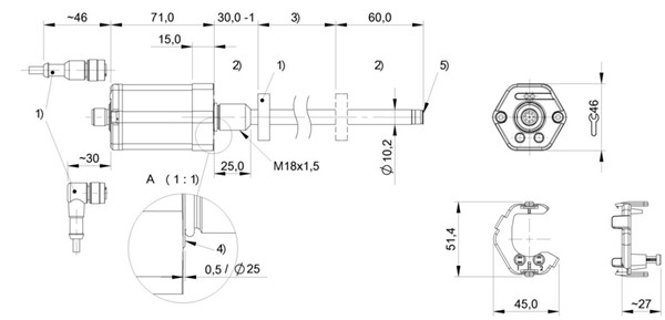 磁致伸縮傳感器 BTL7-A110-M0050-B-S115