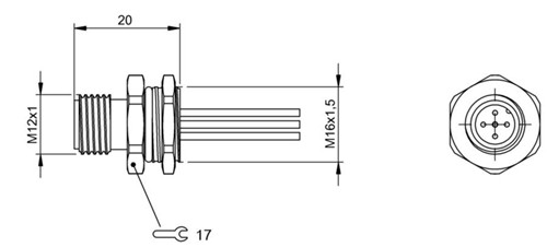 法蘭插接器 BCC M455-0000-2A-RM014-020