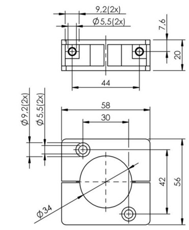 固定箍 BAM MC-XA-031-D34，0-B