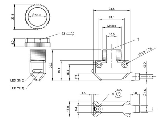 光敏傳感器 BOS 11K-NA-ID10-02
