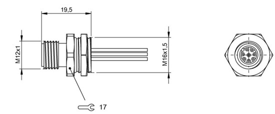 法蘭插接器 BCC M458-0000-2A-RM015-005