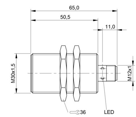 感應式傳感器 BES M30ML-PSC10A-S04G-W01