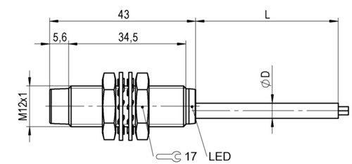 感應式距離傳感器 BAW M12MF-ICC70G-BP02