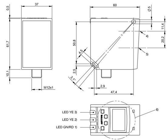 光電距離傳感器 BOD 37M-LPR02-S115