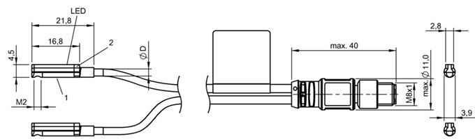 磁敏氣缸傳感器 BMF 214K-PS-C-2A-SA95-S75-00，5