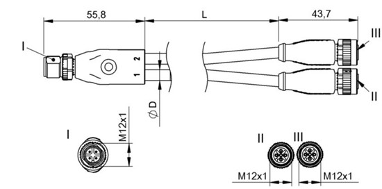 Y形分配器 BCC M414-M415-M415-U2002-006-C008