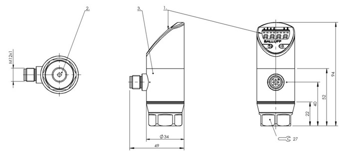 壓力傳感器 BSP V010-GV002-D00A0B-S4