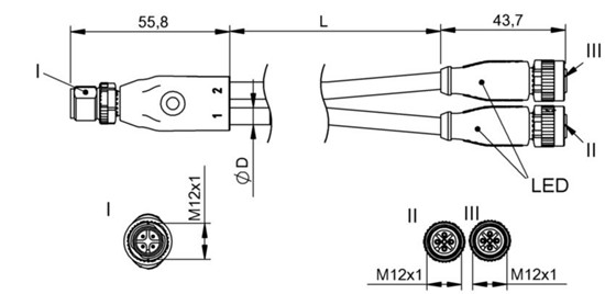 Y形分配器 BCC M414-M415-M415-U2011-006