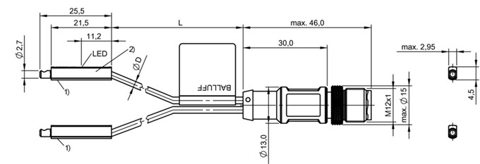磁敏傳感器 BMF 303K-PS-C-2A-SA95-S4-00，3