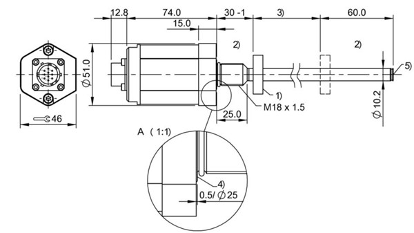 磁致伸縮傳感器 BTL5-Q1220-M0051-B-S140