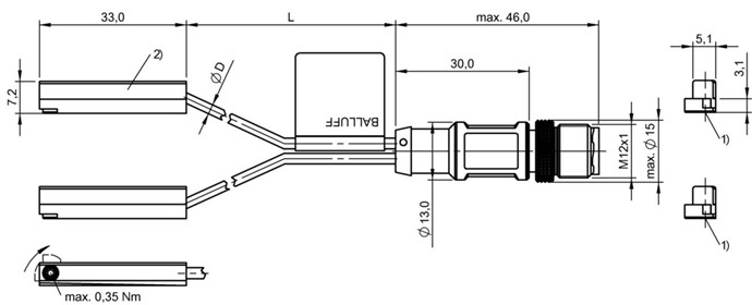 磁敏氣缸傳感器 BMF 315M-PS-W-2-SA95-S4-00，3