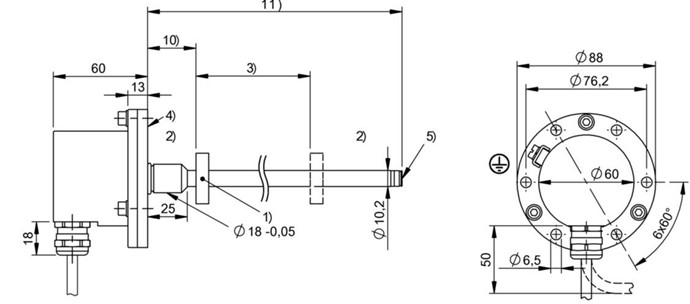 磁致伸縮傳感器 BTL5-E10-M0275-J-DEXB-K10