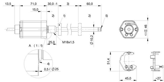 磁致伸縮傳感器 BTL7-A110-M0100-B-KA05