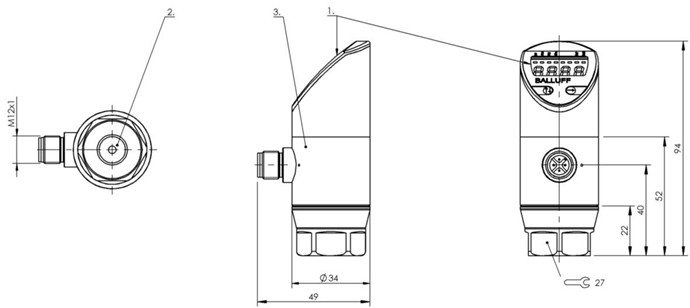 壓力傳感器 BSP B400-EV002-D01A0B-S4