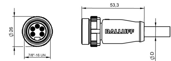 連接導線 BCC A315-0000-20-030-VS85N6-050