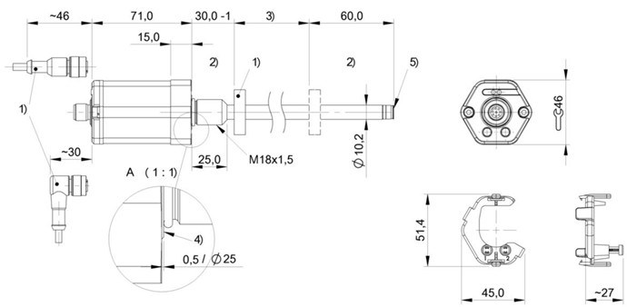 磁致伸縮傳感器 BTL7-A110-M0100-B-S115