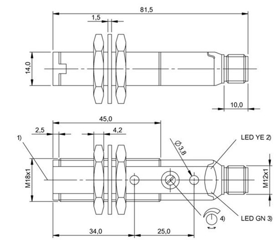 反射光柵 BOS 18KF-PA-1QD-S4-C