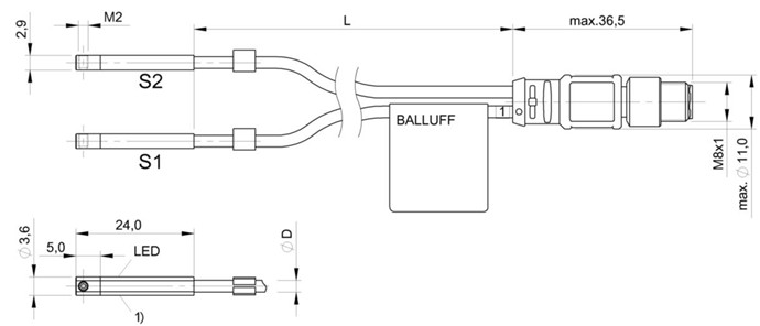 磁敏氣缸傳感器 BMF 233K-PS-C-2A-SA95-S75-00,3