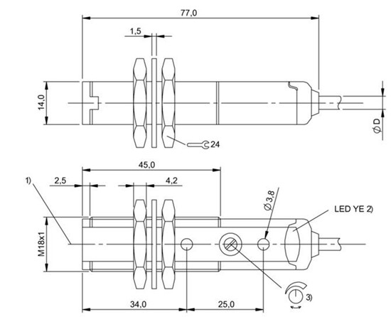 反射光柵 BOS 18KF-PA-1TB-C-02