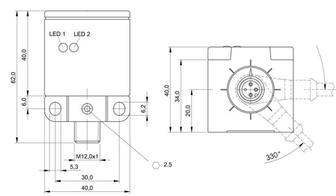 感應式傳感器 BES Q40KFU-PSC20A-S04G