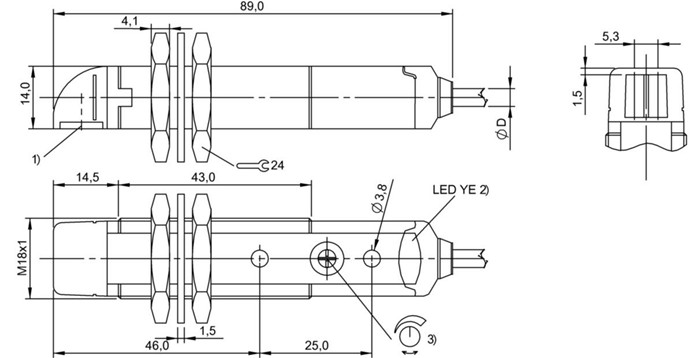 反射光柵 BOS 18KW-NA-1LQH-C-02