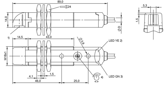 反射光柵 BOS 18KW-NA-1QC-C-02