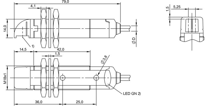 光敏傳感器 BOS 18KW-NA-1N1R-C-02