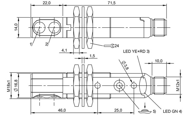 光敏傳感器 BOS 18KW-PA-1HA-S4-C