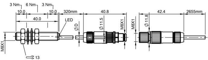 感應式傳感器 BES M08MG-USC20B-BV00.32.-512