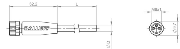 連接導線 BCC M313-0000-10-004-PX0334-050