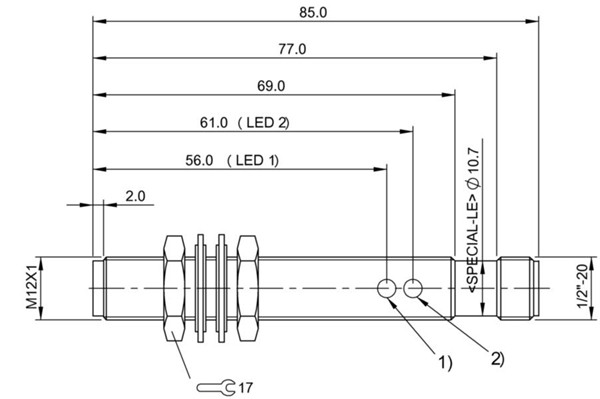 感應式傳感器 BES M12EN1-USU20S-S21G-S