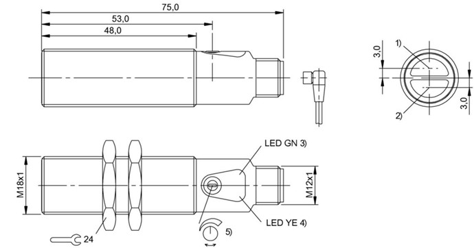 反射光柵 BOS 18M-PO-PR20-S4