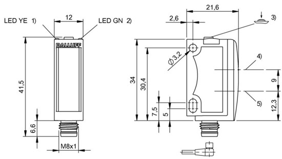 漫反射型傳感器 BOS 6K-PU-RD10-S75