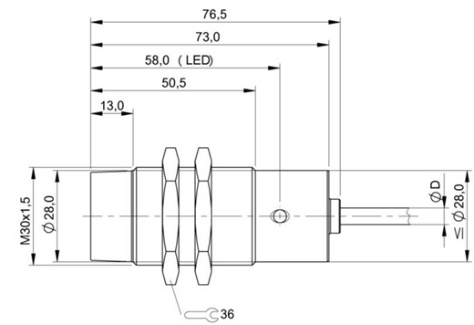 感應式傳感器 BES 515-3029-BO-C-PU-03