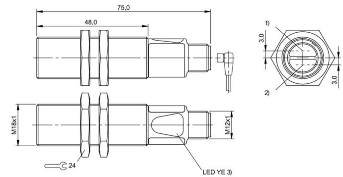 反射光柵 BOS 18M-PO-PR23-S4